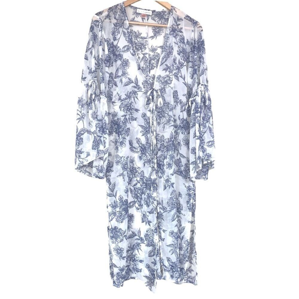 Band of Gypsies Bohemian Kimono Duster Cardigan Women’s XS Med Robe Toile Floral